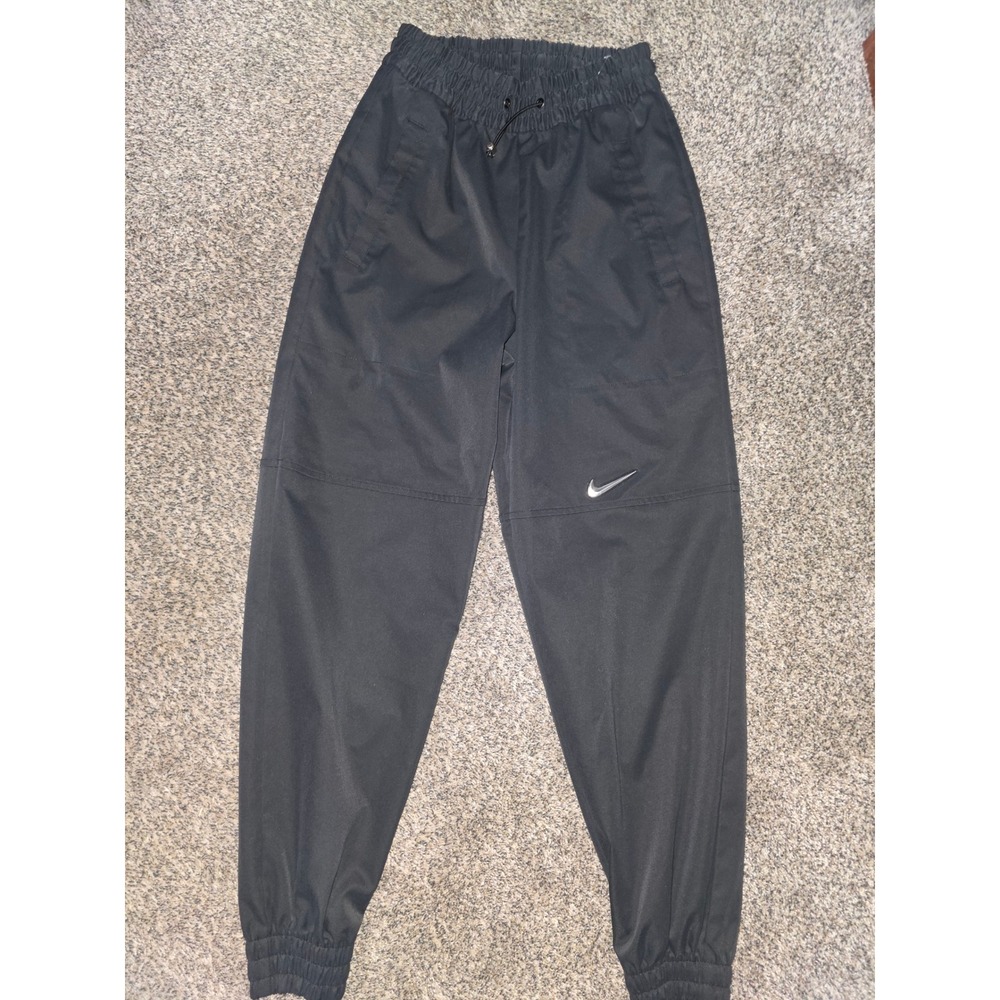 Nike Mens Black Track Pants Joggers Elastic Waist Toggle Drawstring XS